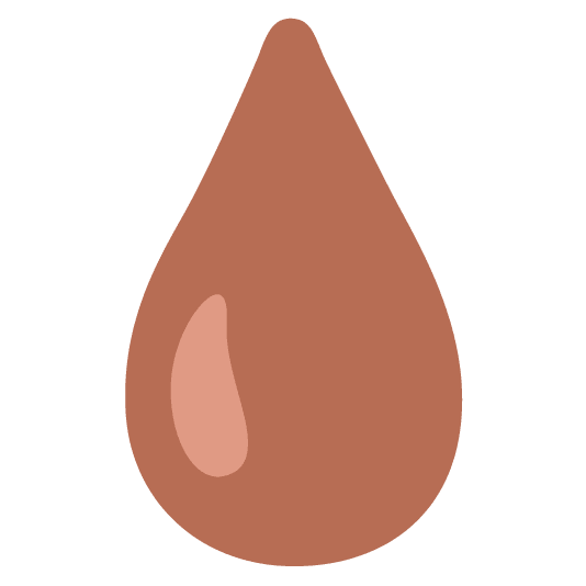 brown heart droplet