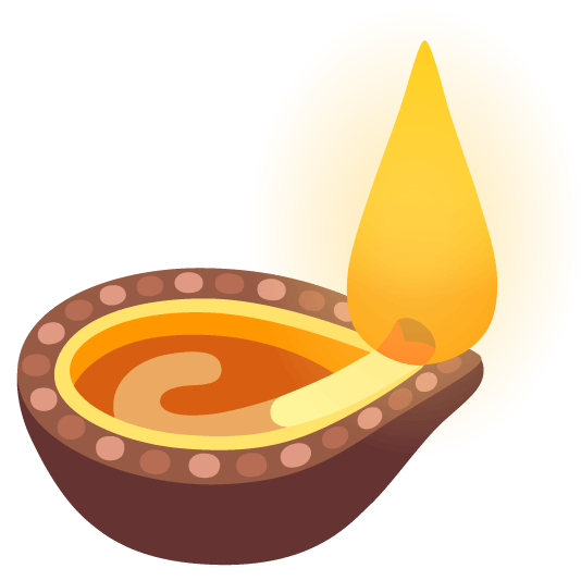 brown heart diya lamp