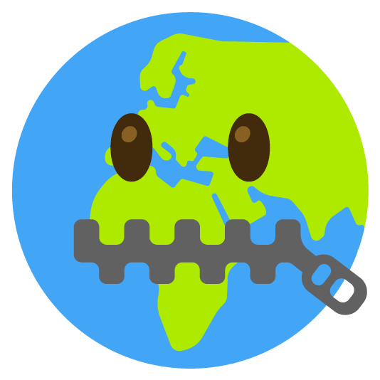 zipper mouth face earth africa