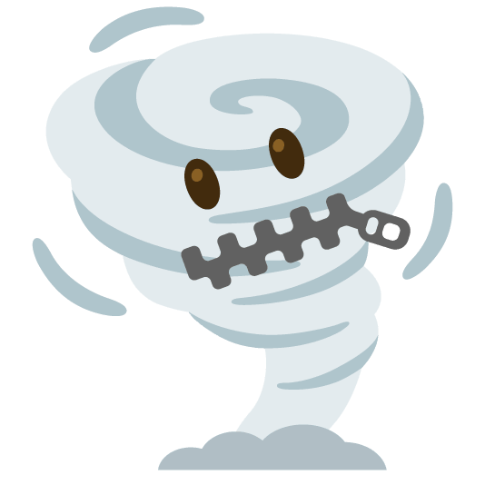 zipper mouth face tornado