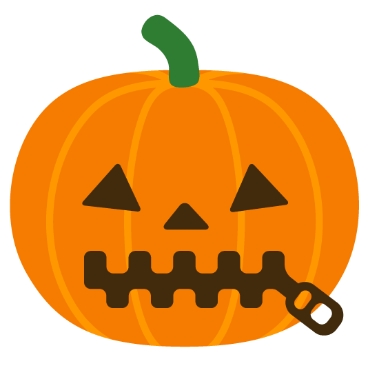 zipper mouth face jack o lantern