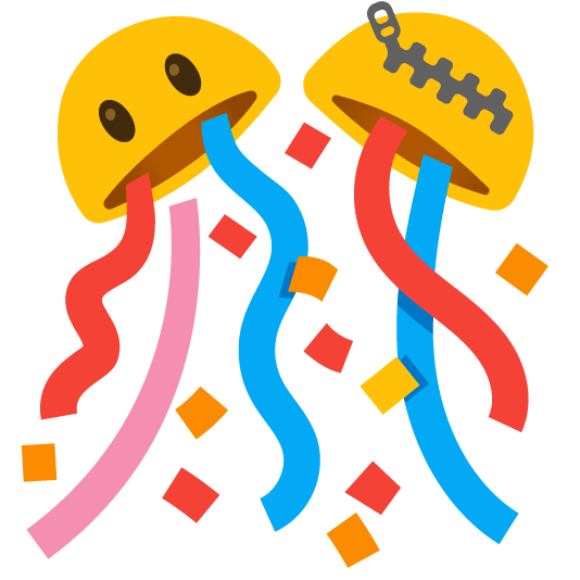 zipper mouth face confetti ball