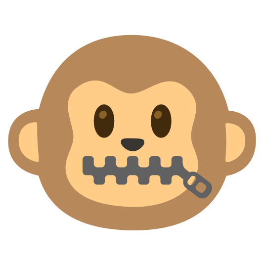 zipper mouth face monkey face