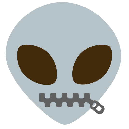 zipper mouth face alien