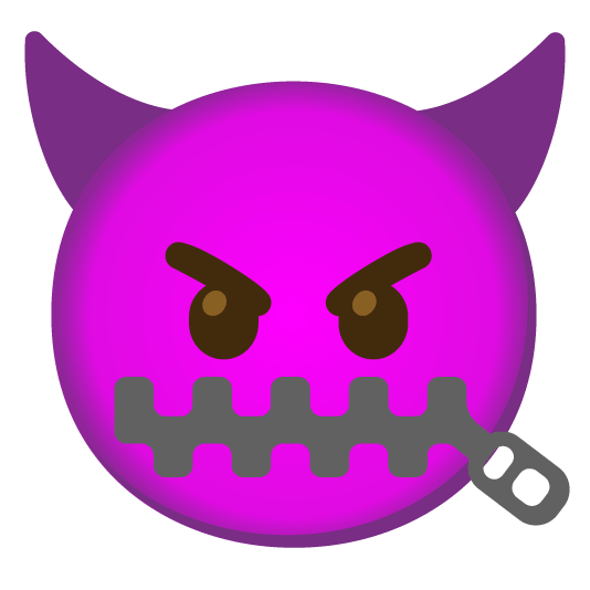 zipper mouth face imp