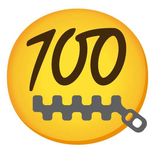 zipper mouth face 100