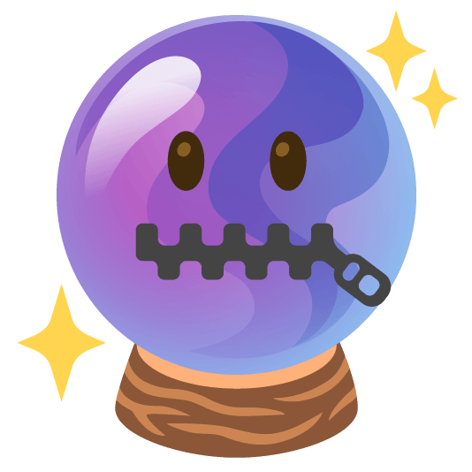 zipper mouth face crystal ball