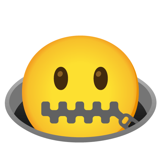 zipper mouth face hole