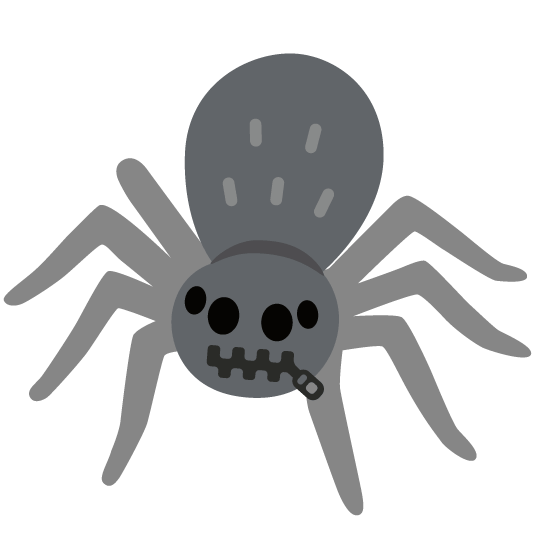 zipper mouth face spider