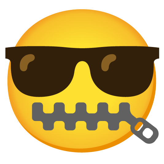 zipper mouth face sunglasses