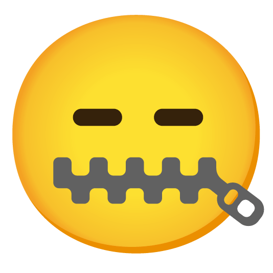 zipper mouth face expressionless