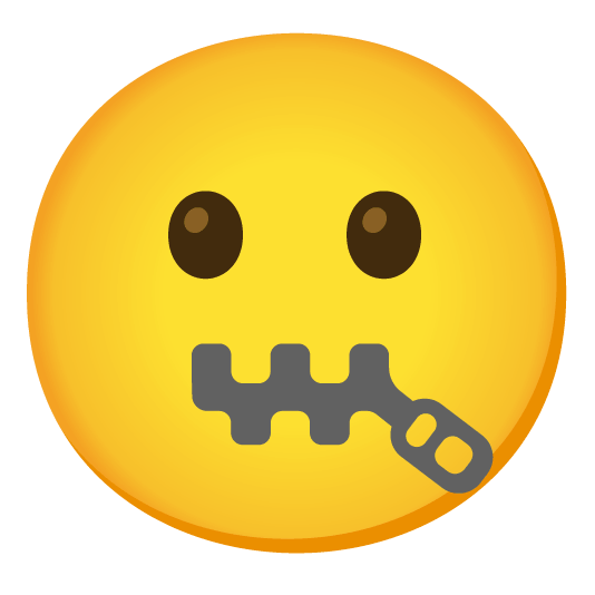 zipper mouth face open mouth