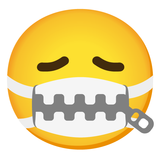 zipper mouth face mask