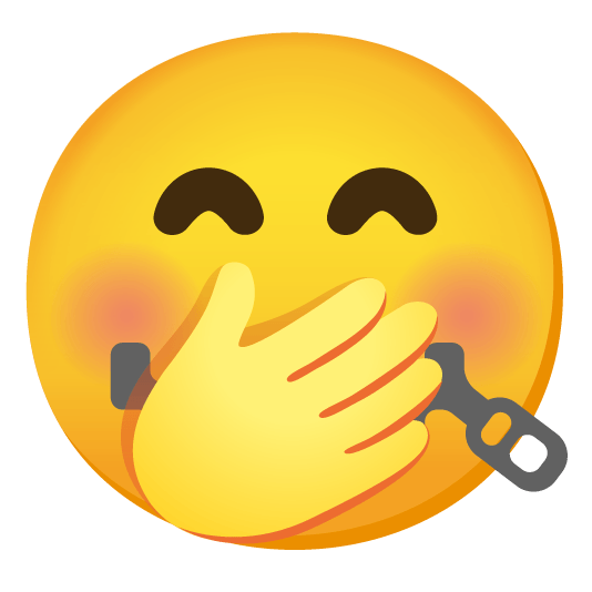 zipper mouth face face with hand over mouth