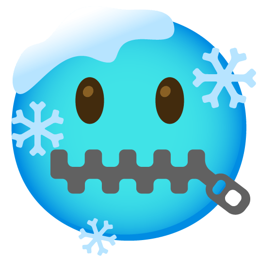 zipper mouth face cold face