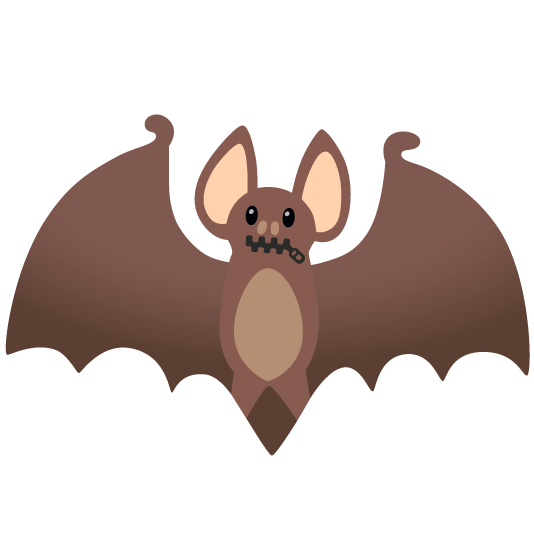zipper mouth face bat
