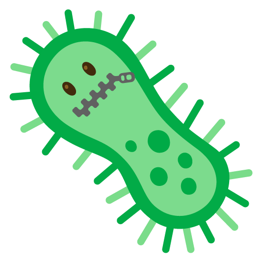 zipper mouth face microbe