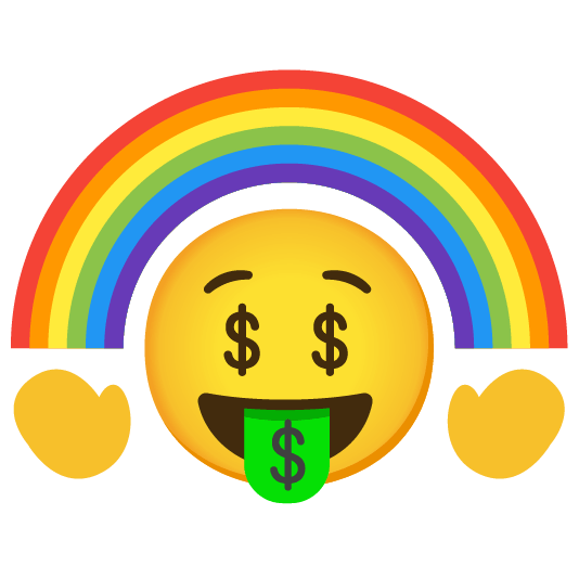 money mouth face rainbow
