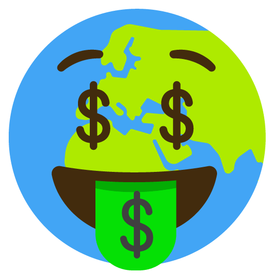 money mouth face earth africa