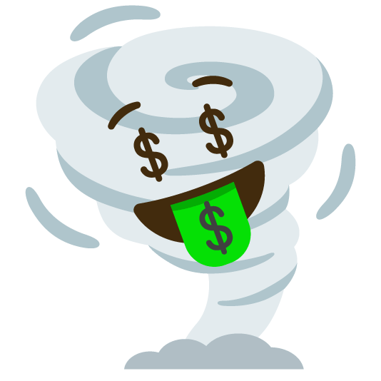 money mouth face tornado