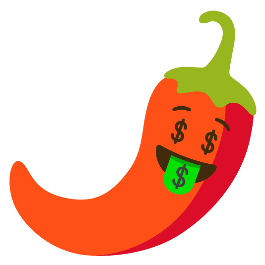 money mouth face hot pepper
