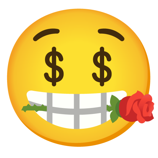 money mouth face rose