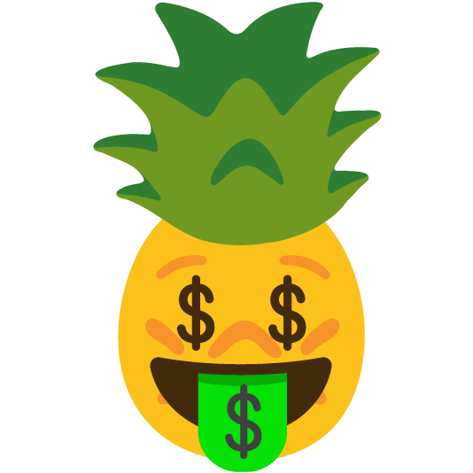money mouth face pineapple