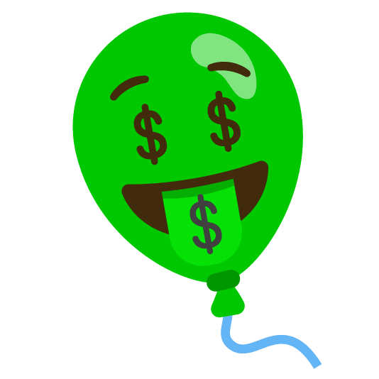 money mouth face balloon