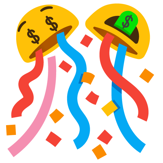 money mouth face confetti ball