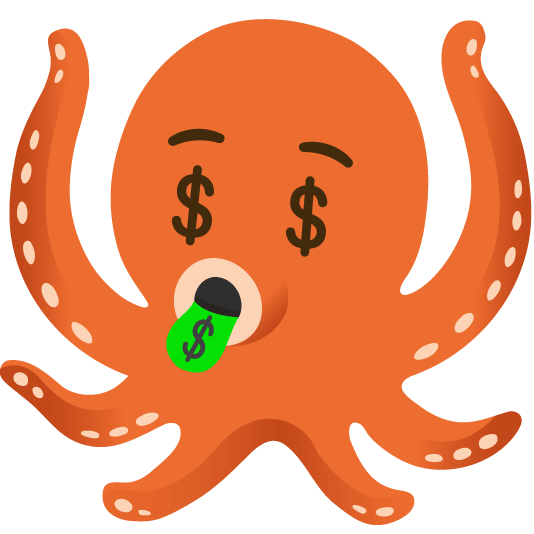 money mouth face octopus