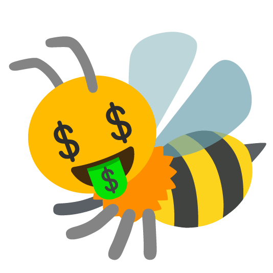 money mouth face bee