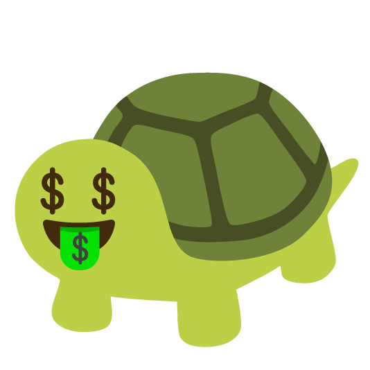 money mouth face turtle