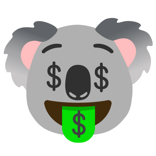 money mouth face koala