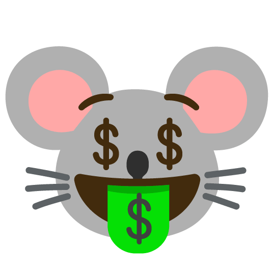money mouth face mouse