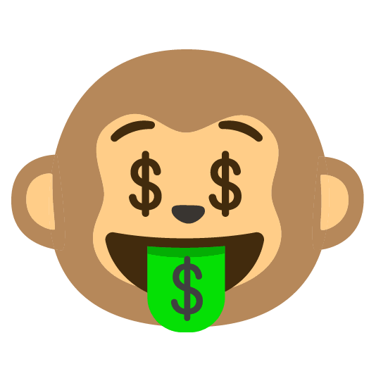 money mouth face monkey face