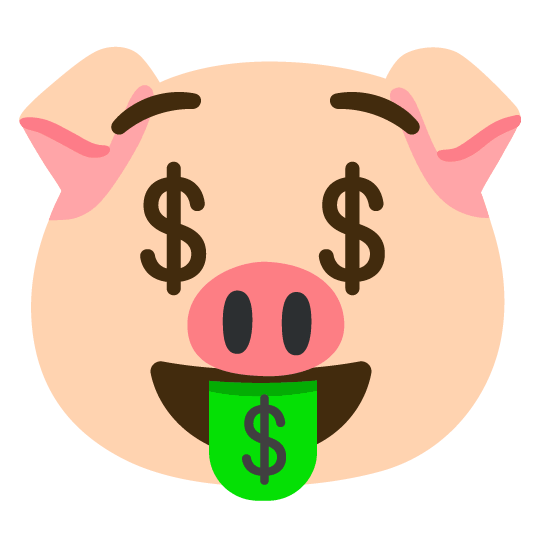 money mouth face pig