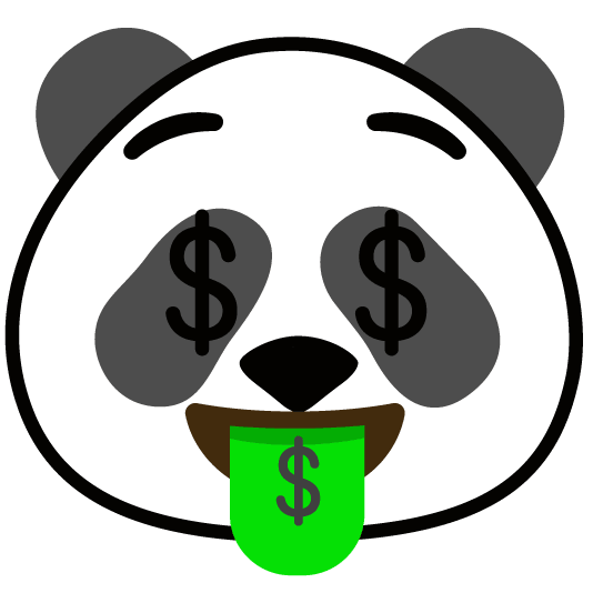 money mouth face panda face