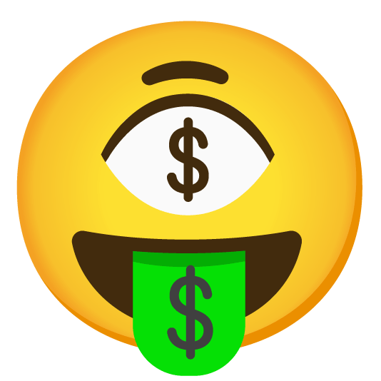 money mouth face eye