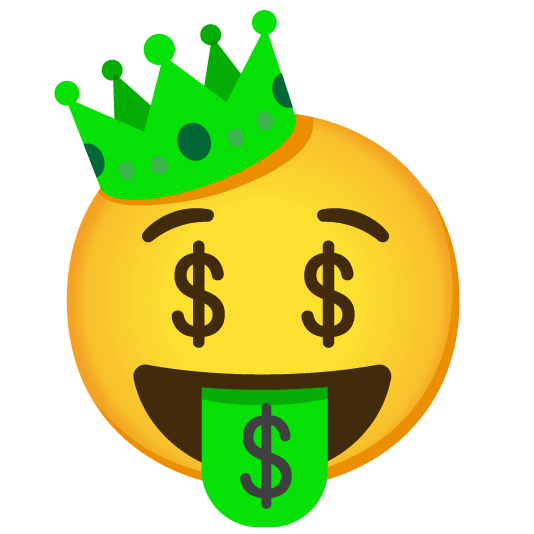 money mouth face crown