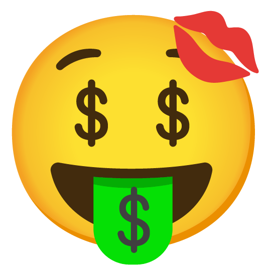 money mouth face kiss