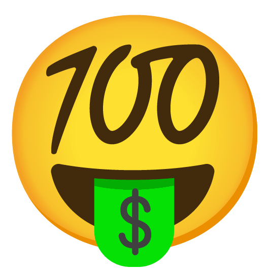 money mouth face 100