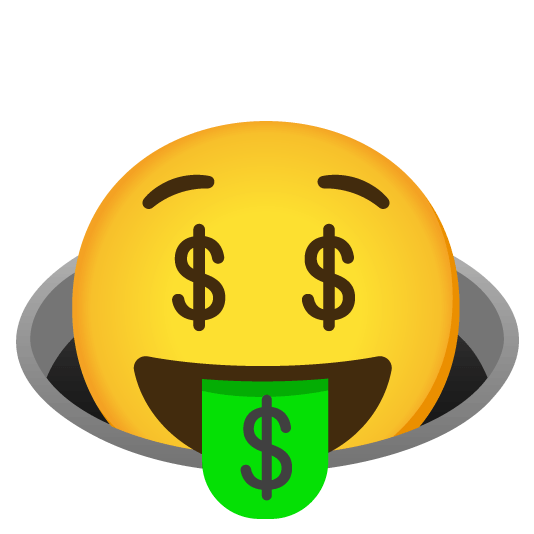 money mouth face hole