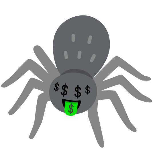 money mouth face spider