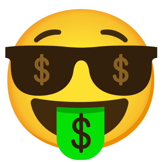 money mouth face sunglasses