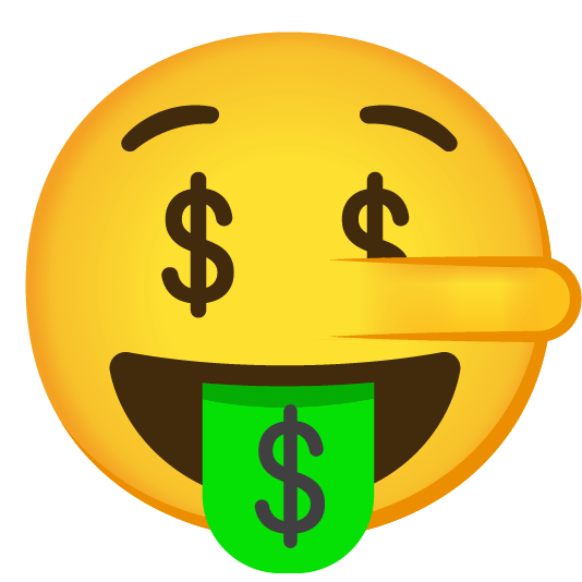 money mouth face lying face