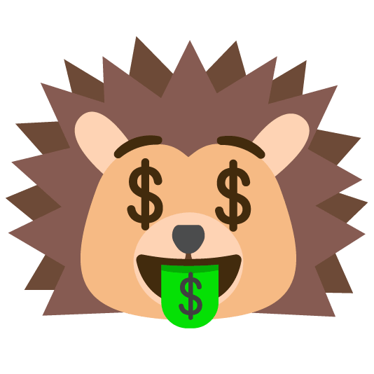 money mouth face hedgehog