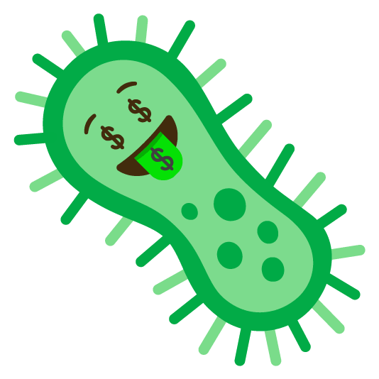 money mouth face microbe