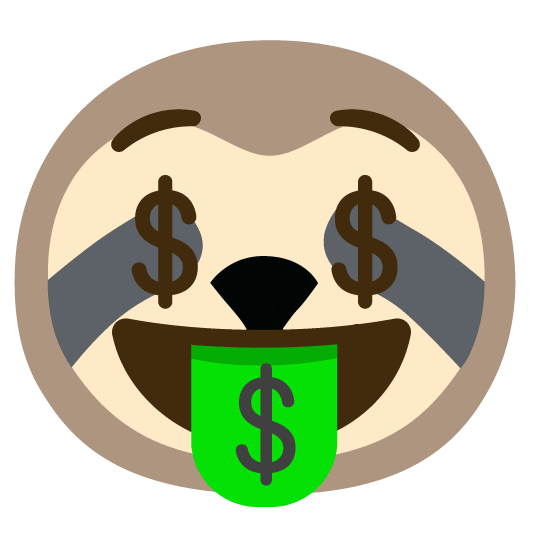 money mouth face sloth