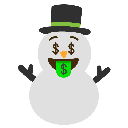 money mouth face snowman without snow