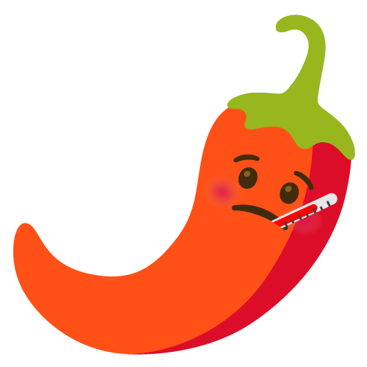 face with thermometer hot pepper